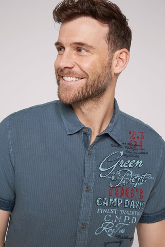 CAMP DAVID Regular fit Button Up Shirt 'Cinque Terre' in Blue
