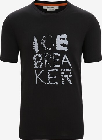 T-Shirt fonctionnel ICEBREAKER en noir : devant