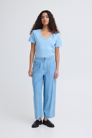 ICHI Wide leg Jeans 'ICHBarcy' in Blauw