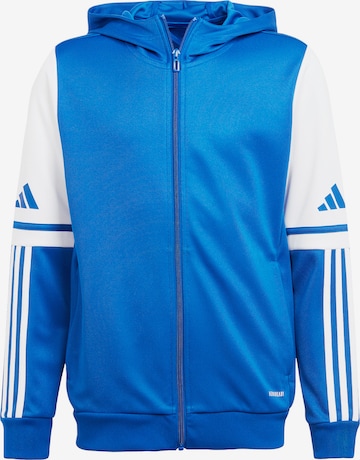ADIDAS PERFORMANCE Athletic Zip-Up Hoodie in Blue: front