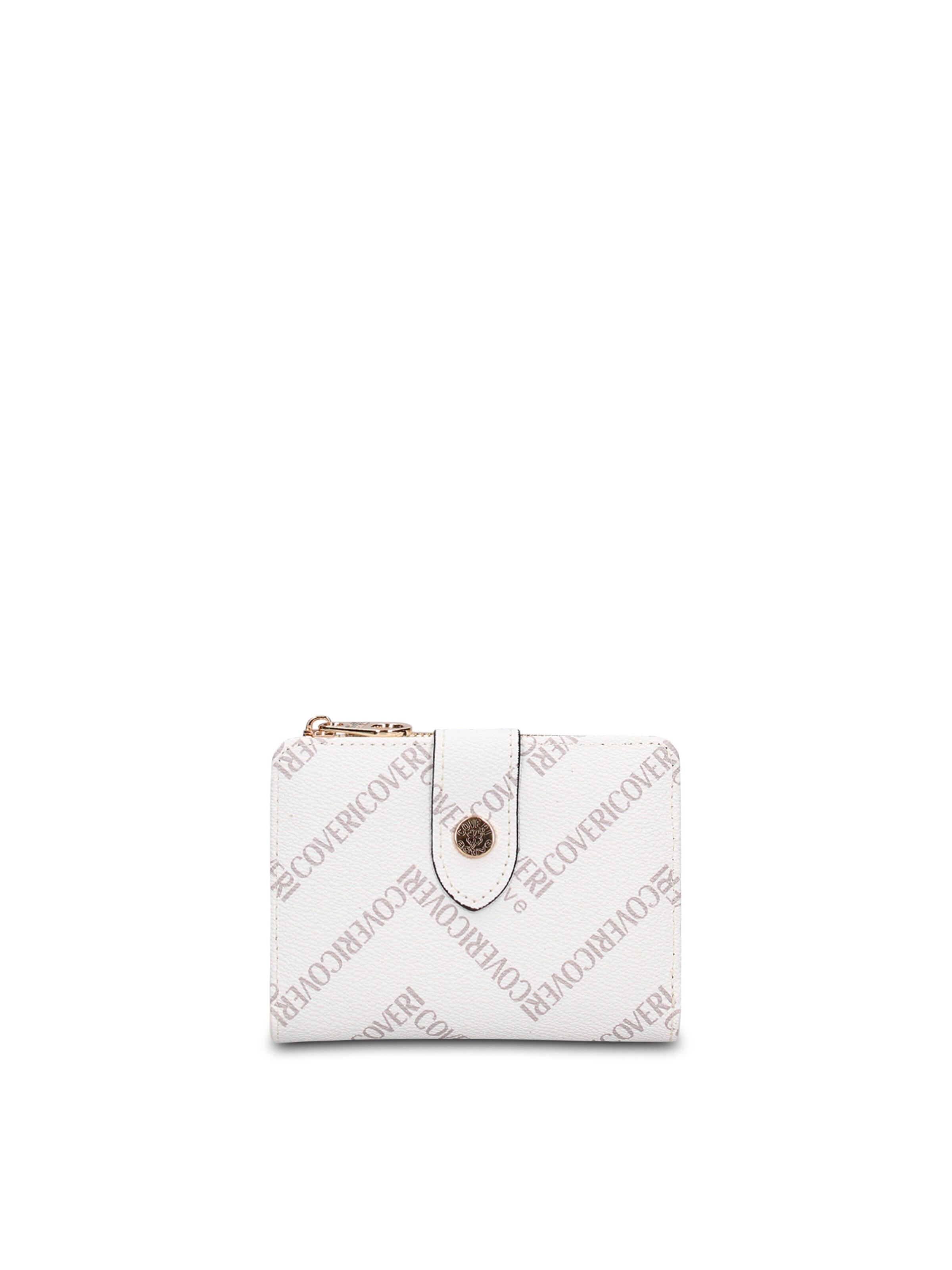 Portamonete 'Portafoglio donna Coveri Collection con bottone - Compatto e elegante' di Coveri Collection in bianco: frontale
