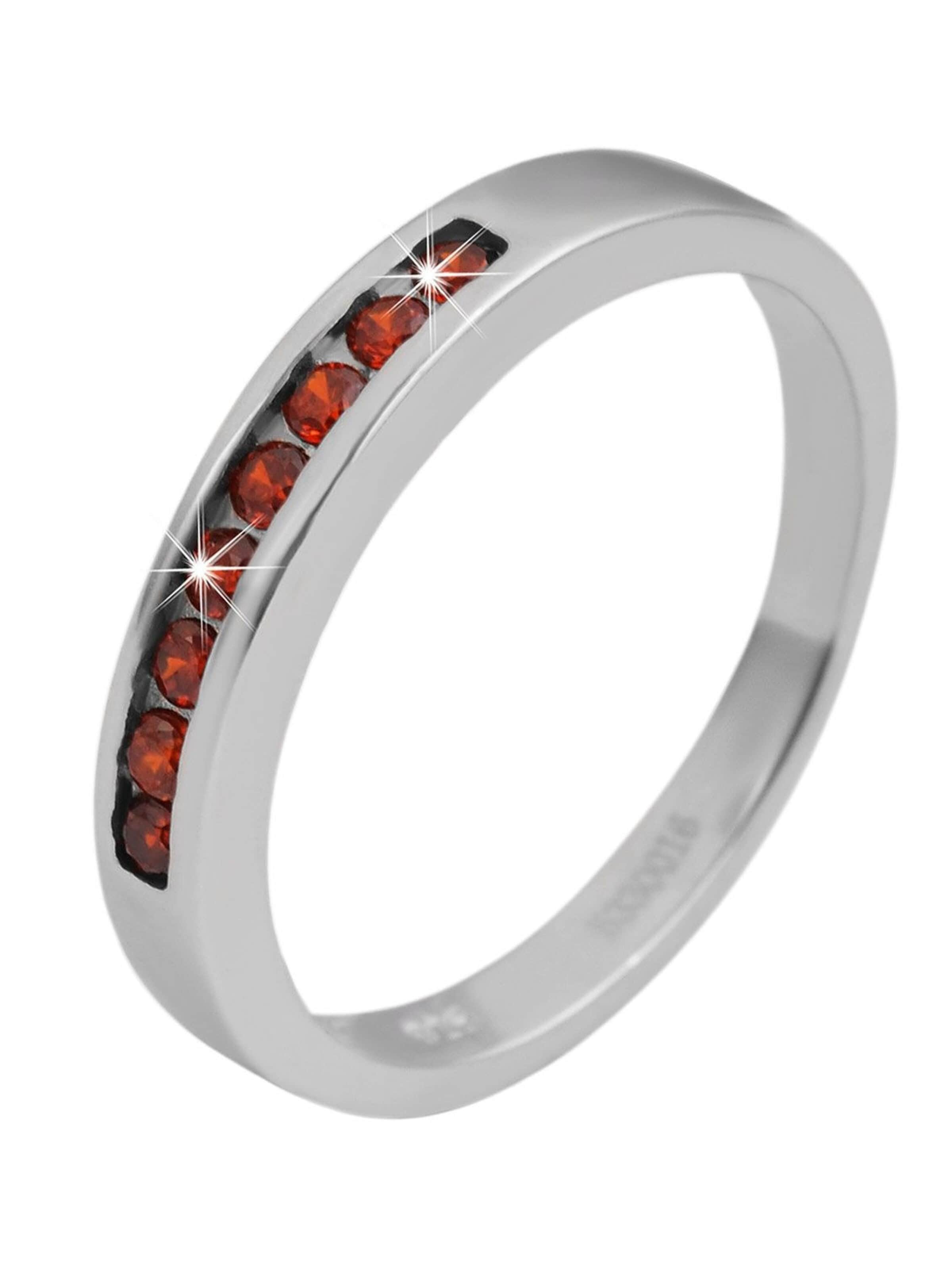 Akzent Ring '"Ronja" aus 925 Sterlingsilber, rhodiniert, langlebig' in Silver: front