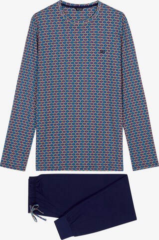 HOM Pyjama lang ' Pop Art ' in Blauw: voorkant