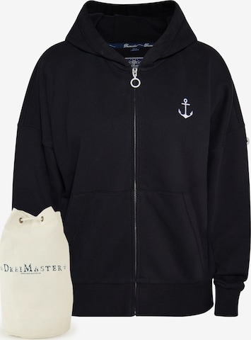 DreiMaster Maritim Sweatjacke in Schwarz: predná strana