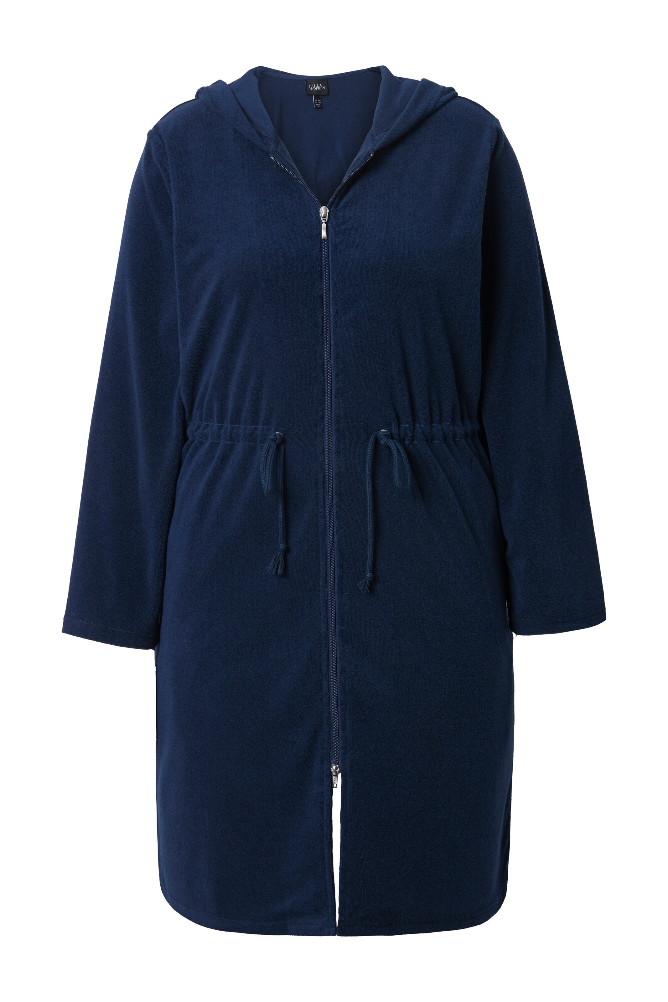 Ulla Popken Badjas kort in Blauw: voorkant