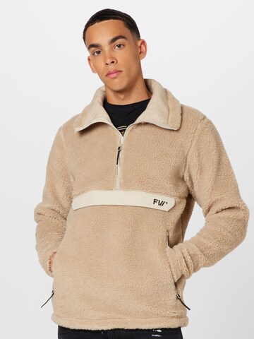 Sweat-shirt FW en beige : devant