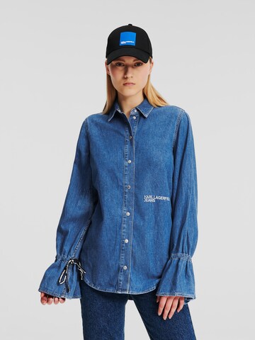 KARL LAGERFELD JEANS Blouse in Blauw: voorkant