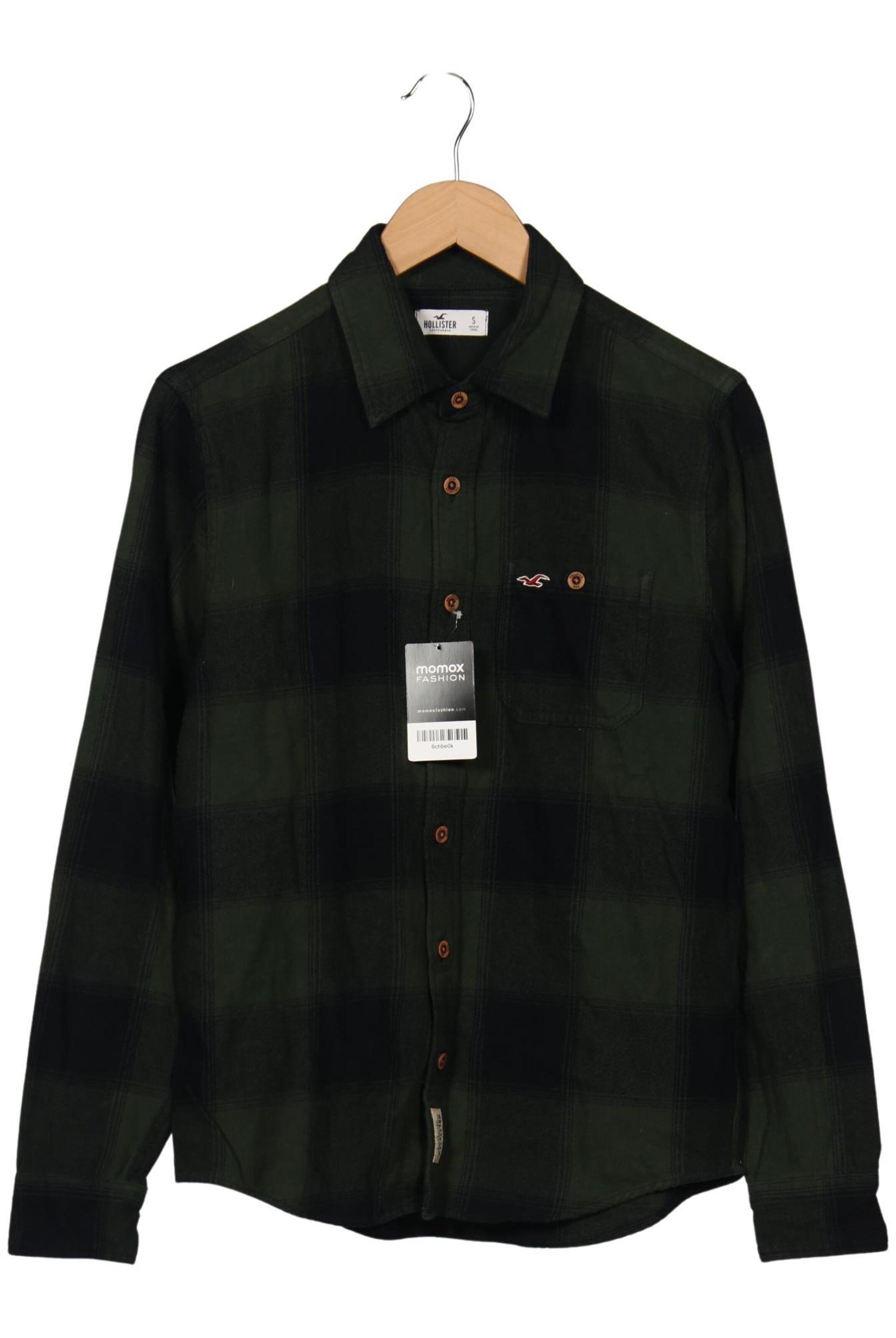 HOLLISTER Button Up Shirt in S in Green: front
