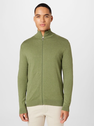 Coupe regular Vestes en maille 'Berg' SELECTED HOMME en vert : devant