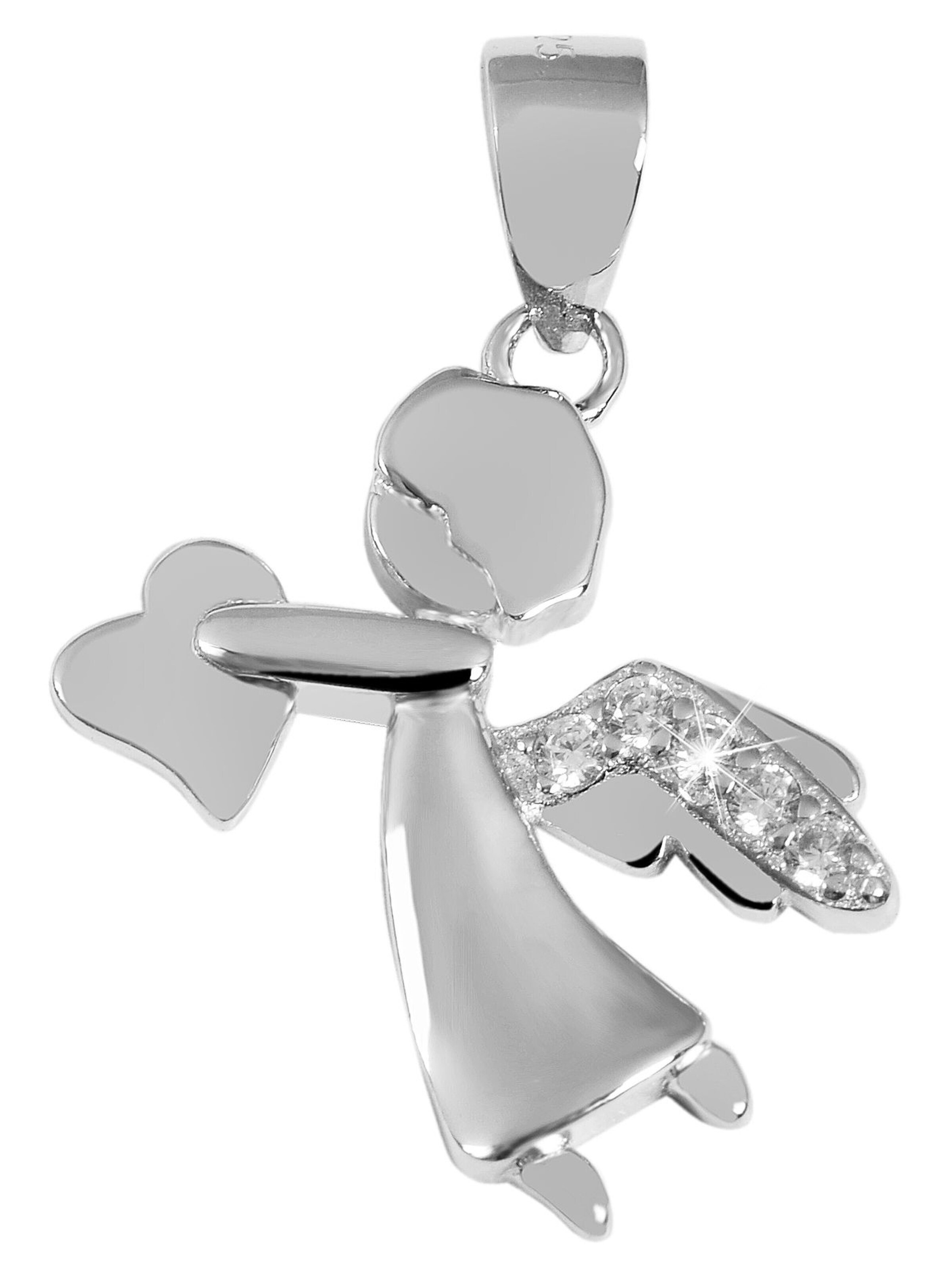 Akzent Anhänger '"Duska" aus 925 Sterlingsilber, rhodiniert, langlebig'‌‌‌‌‌‌ in Silber: Vorderseite