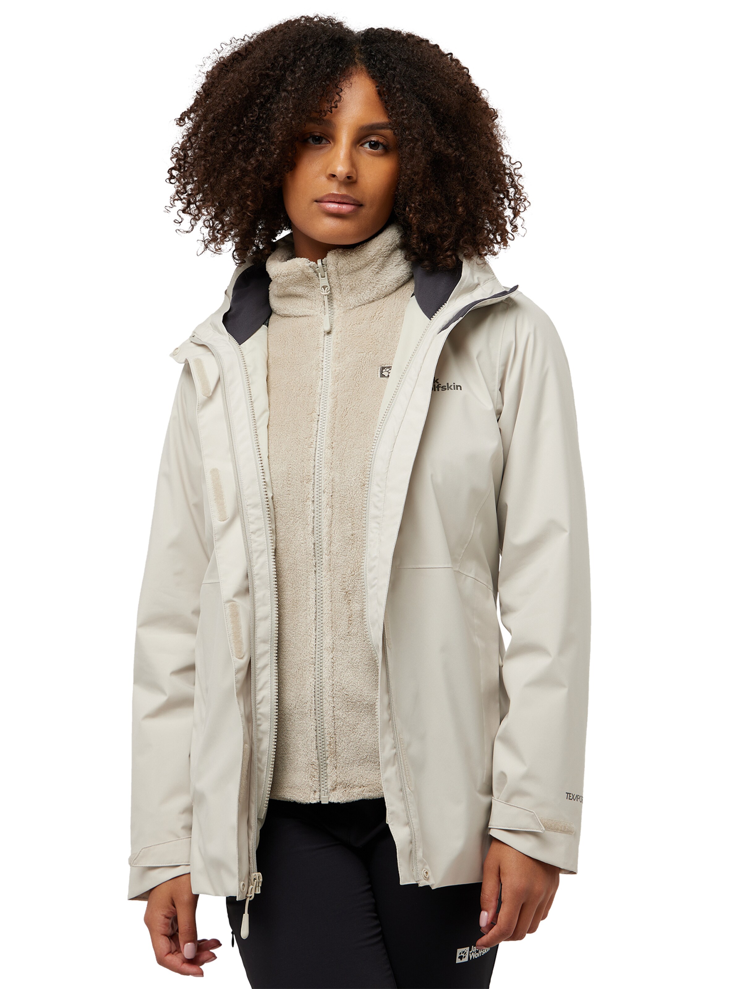 Veste outdoor 'ROTWAND' JACK WOLFSKIN en gris : devant