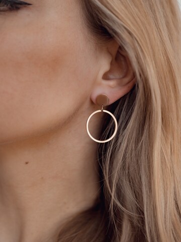 Hey Happiness Earrings 'Kreis' in Gold: front