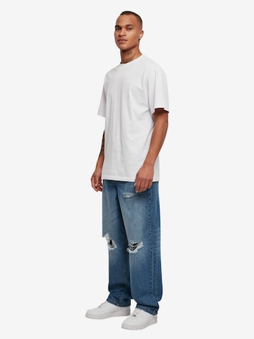 Urban Classics Wide Leg Jeans 'Distressed 90‘s' i blå
