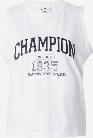 Champion Authentic Athletic Apparel Τοπ σε λευκό: μπροστά