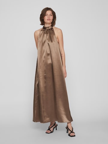 VILA Evening Dress 'SITTAS' in Brown