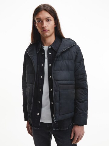 Calvin Klein Jeans Winter Jacket in Black: front