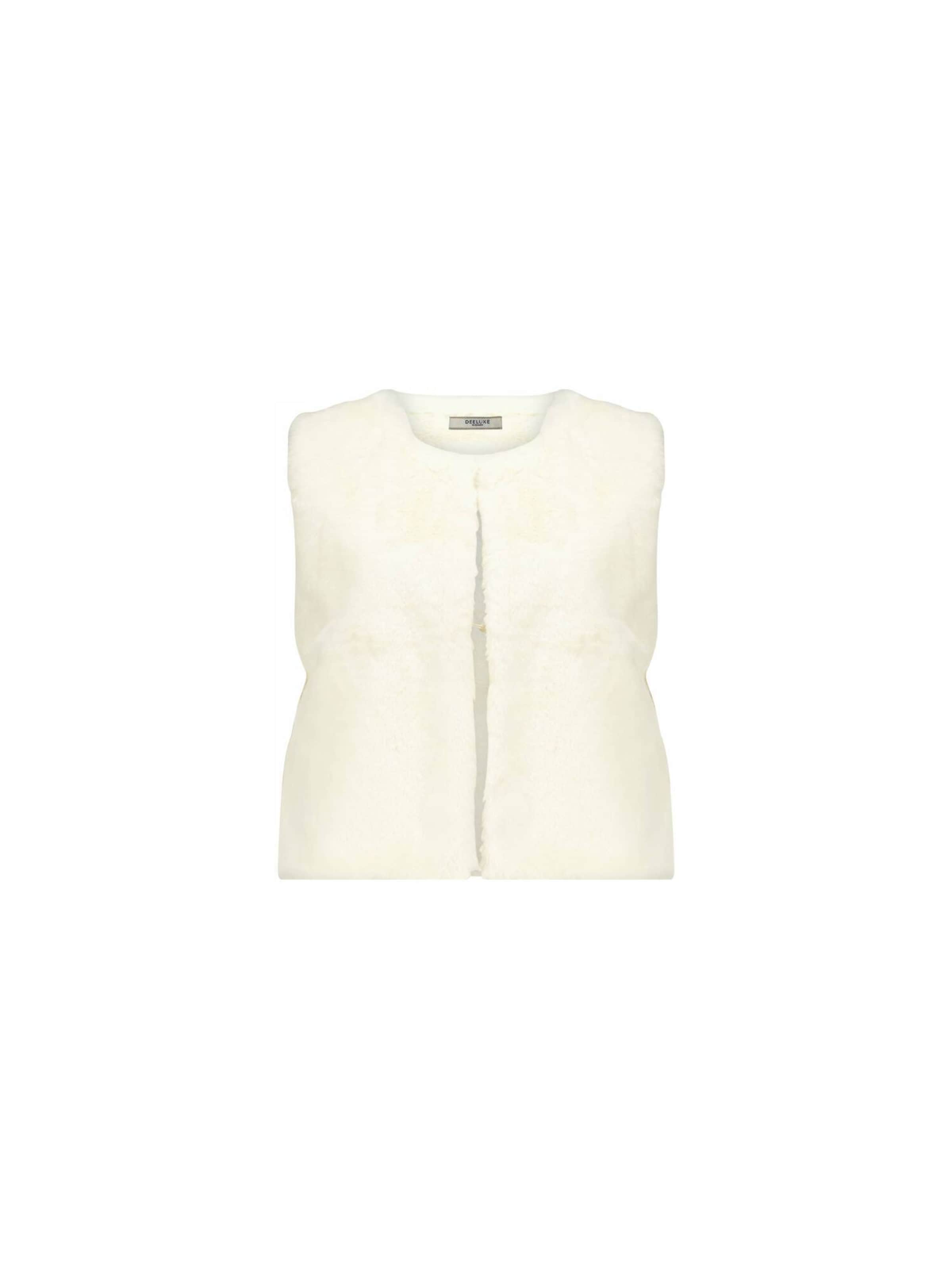 Deeluxe Weste 'FUZZY' in Weiß: Vorderseite