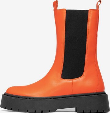 Bianco Chelsea boots in Oranje: voorkant