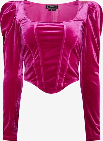 faina Shirt in Roze: voorkant