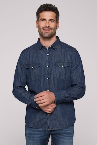 CAMP DAVID Comfort fit Button Up Shirt in Blue: front