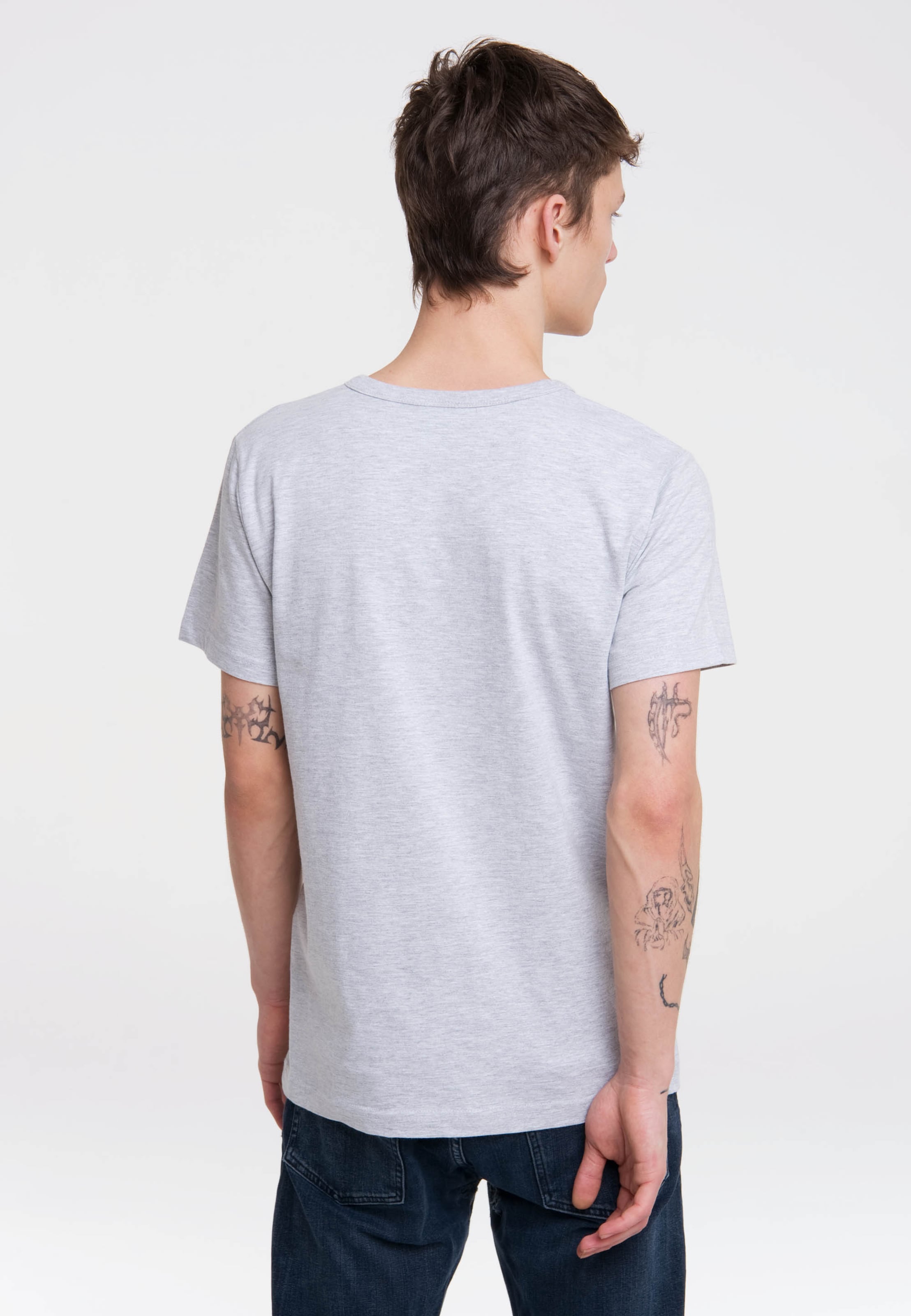 LOGOSHIRT Shirt 'Der kleine Maulwurf' in Mottled Grey | ABOUT YOU
