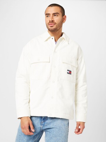 Tommy Jeans Klasický střih Přechodná bunda – bílá: přední strana