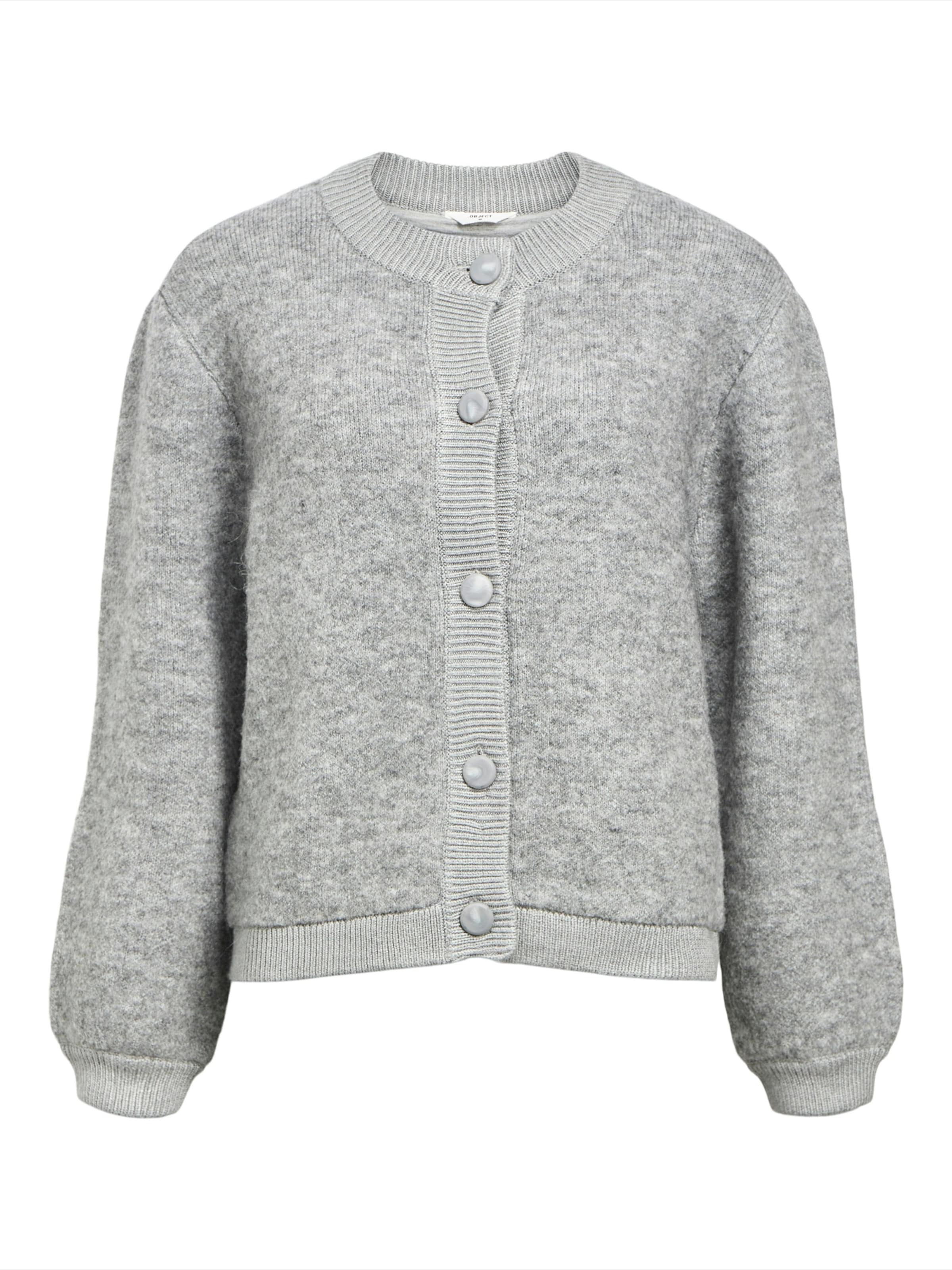 OBJECT Knit Cardigan 'OBJMERLE' in mottled grey, Item view