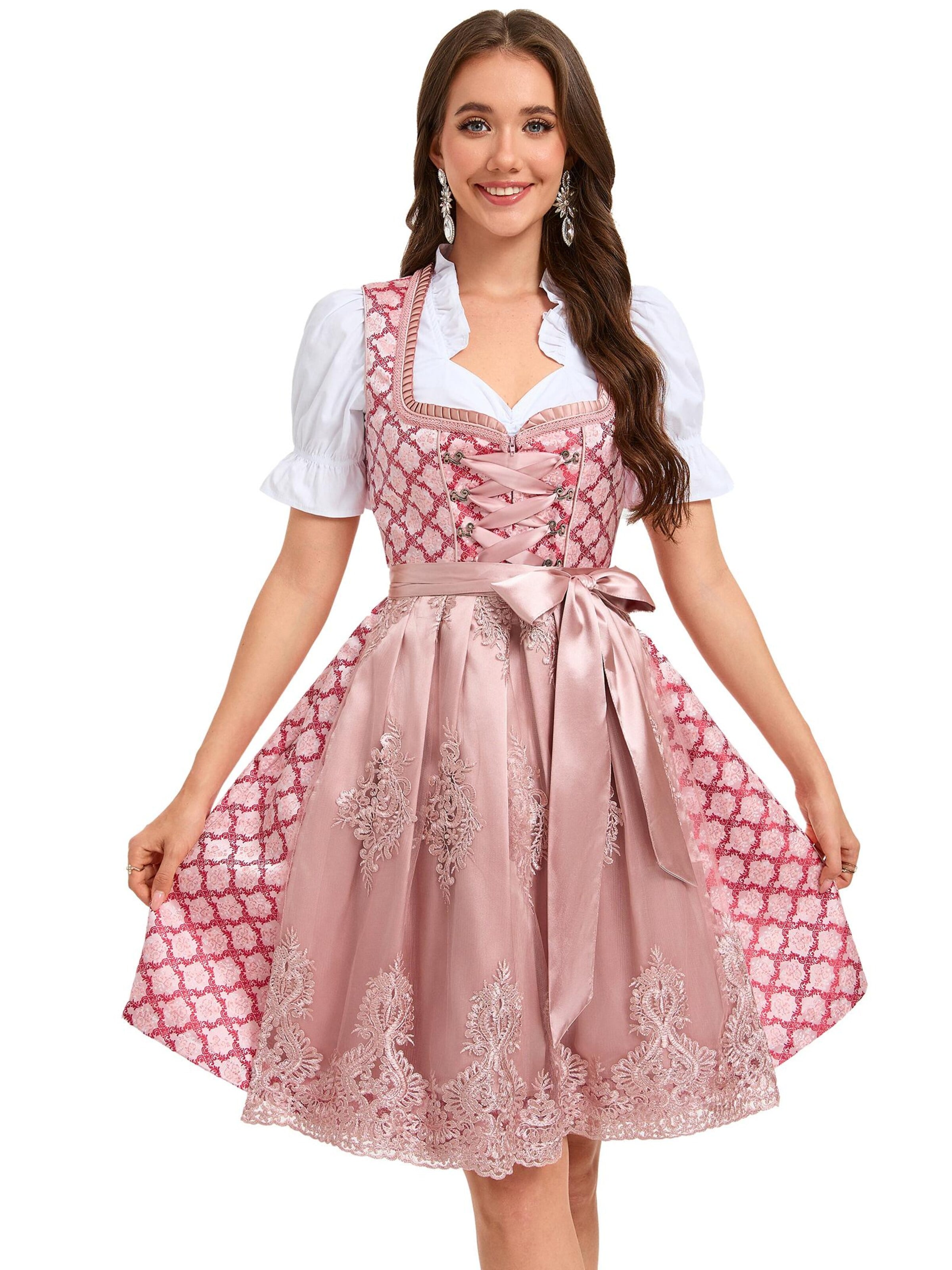 KoJooin Dirndl in Pink: front