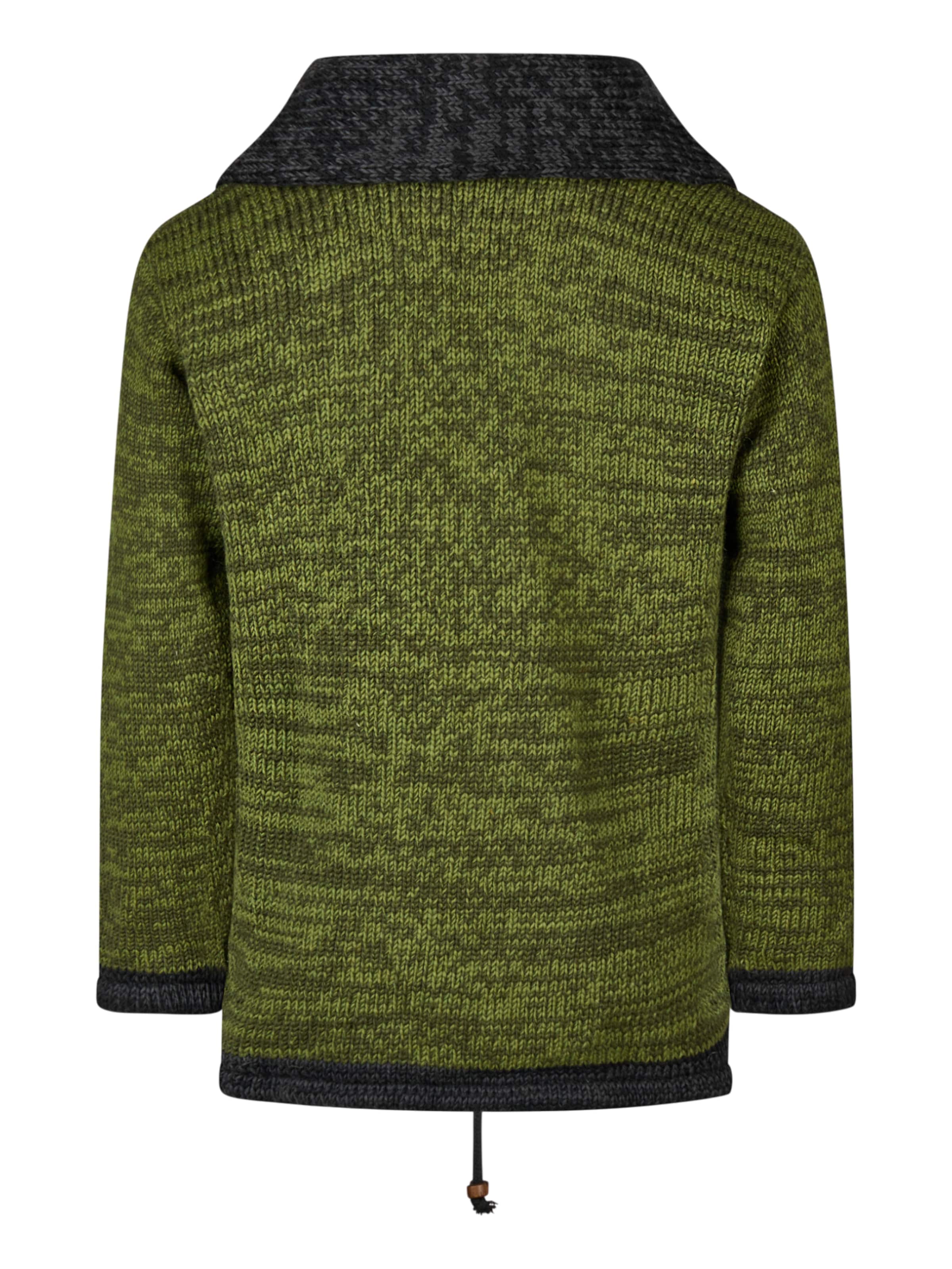 THC Natural Line Knitted Coat '904' in Green