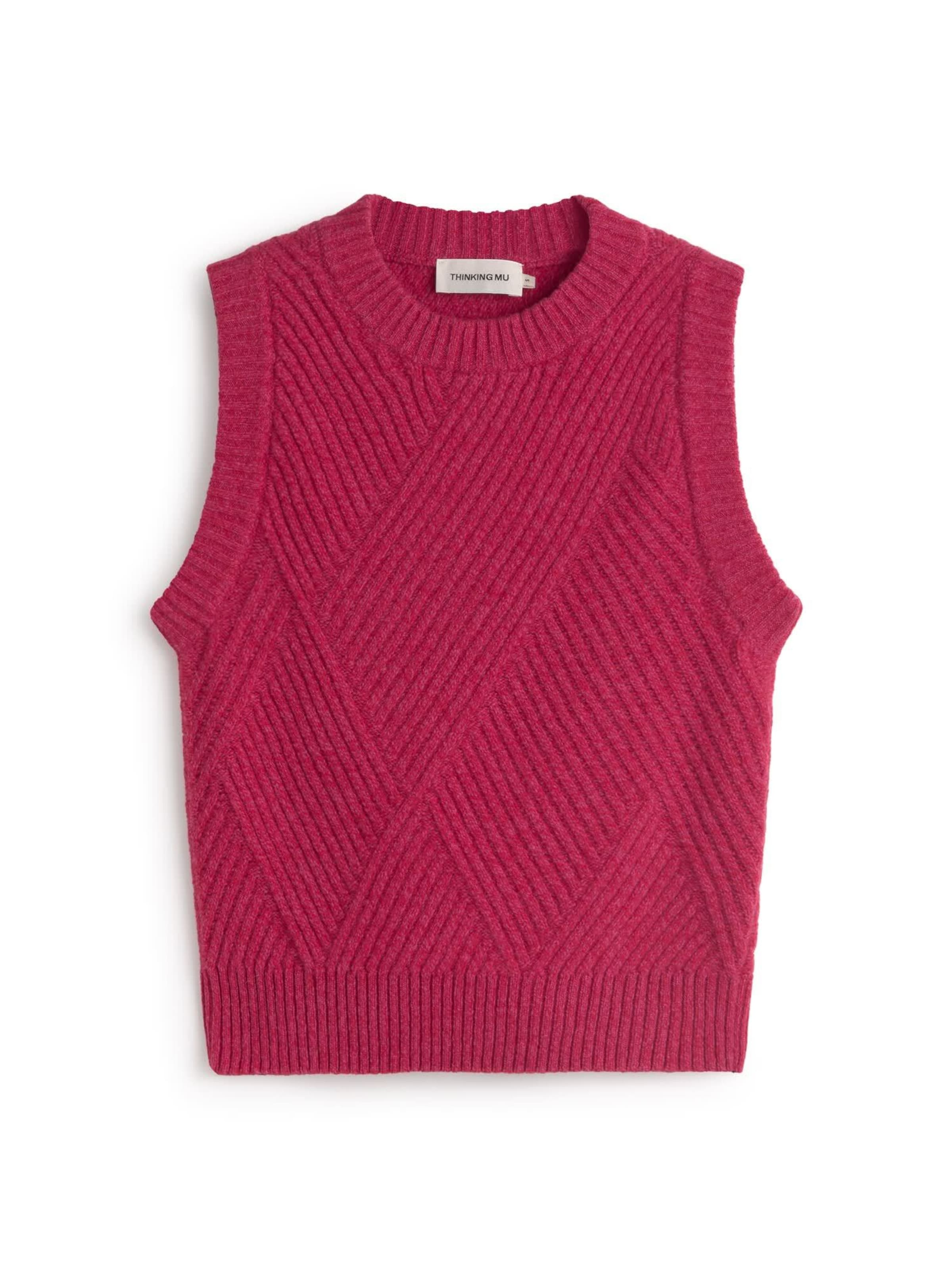 Thinking MU Sweter 'KAIA' w kolorze czerwony: przód