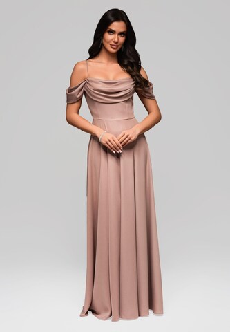 Ombre Avondjurk in Beige: voorkant