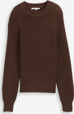 Pull-over TOM TAILOR DENIM en marron : devant