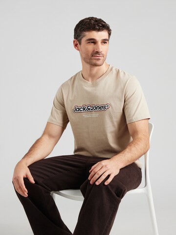 JACK & JONES Shirt 'JWHVESTERBRO NEWTON' in Beige: front