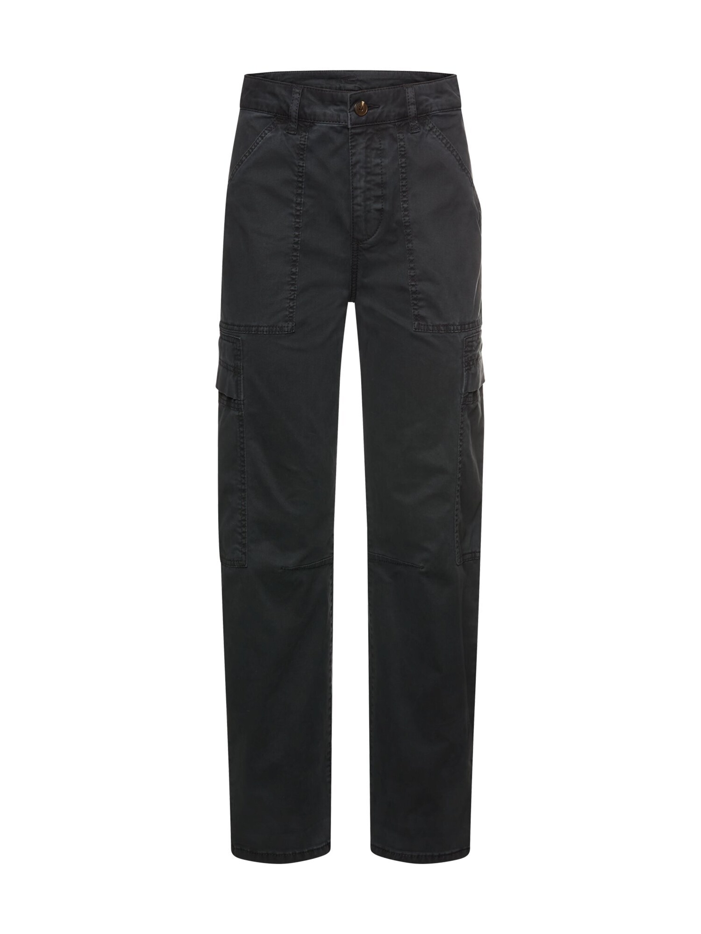 CAMEL ACTIVE Regular Cargo Hose aus Baumwollmix in Schwarz: Vorderseite