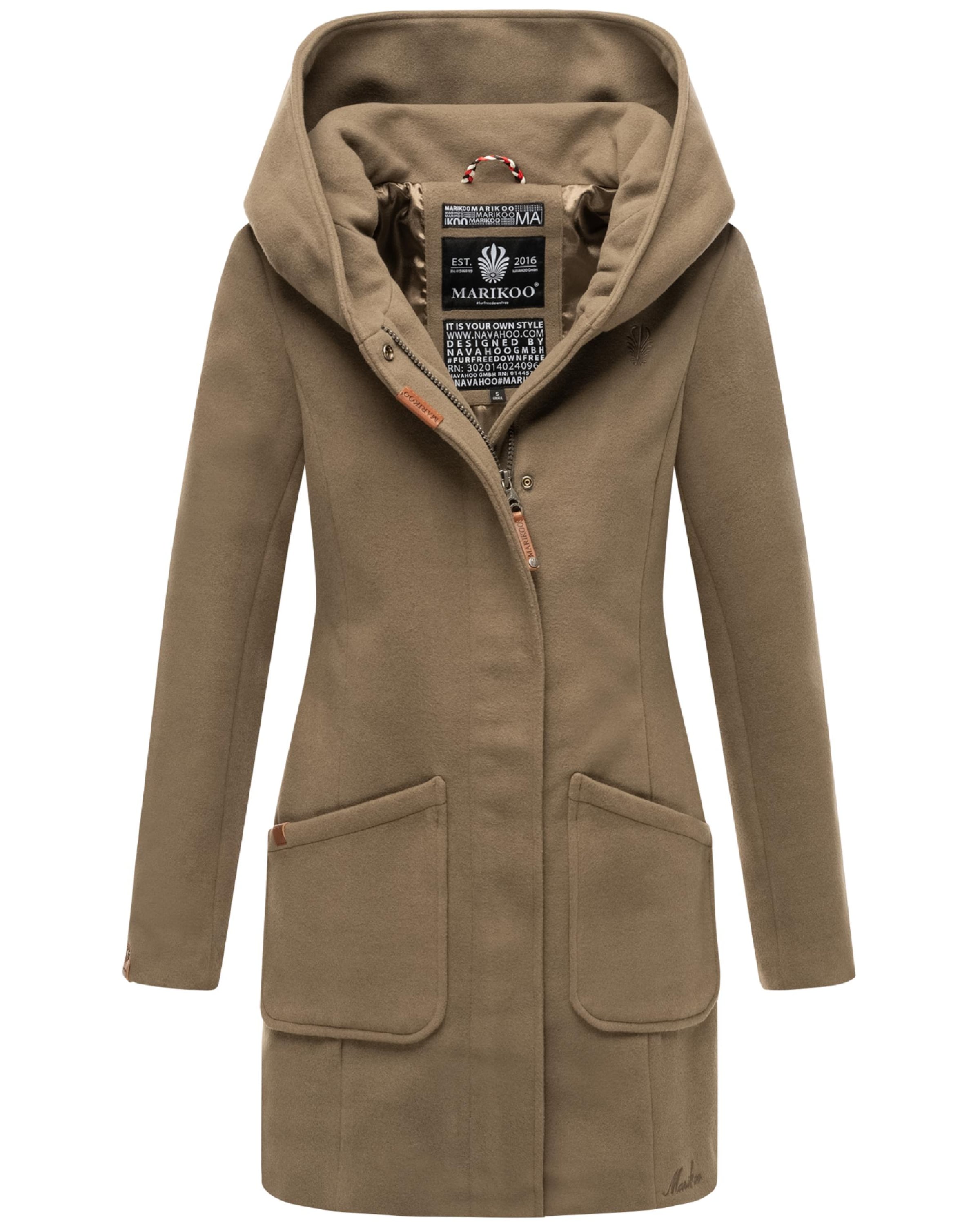 MARIKOO Ανοιξιάτικο και φθινοπωρινό παλτό 'Maikoo' σε καφέ