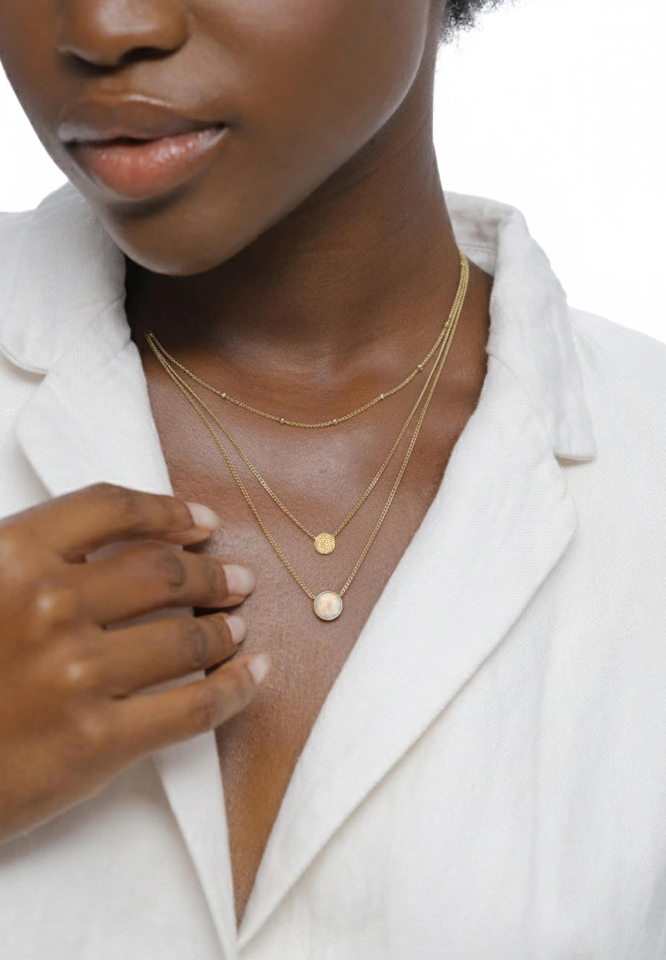 ELLI Halskette in Gold: Vorderseite