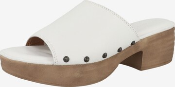 TAMARIS Mules in White: front