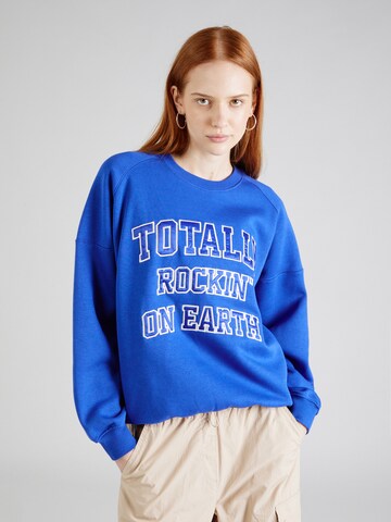 Sweat-shirt Tally Weijl en bleu : devant