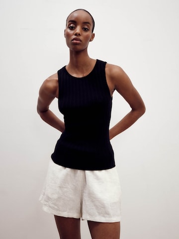 ABOUT YOU x Marie von Behrens Knitted Top 'Anna' in Black: front