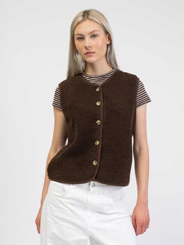 BROKE + SCHÖN Strickweste‌‌‌‌‌‌‌‌‌‌ in Braun: Vorderseite