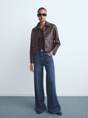 MANGO Wide leg Jeans 'ELISE' in Blauw
