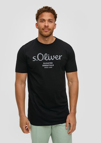 T-Shirt s.Oliver Red Label Big & Tall en noir : devant