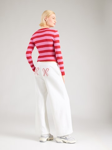 HOLLISTER Zvonové kalhoty Kalhoty – bílá