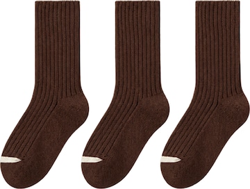 Millo Socks 'Cosy Steps Kids' in Brown: front