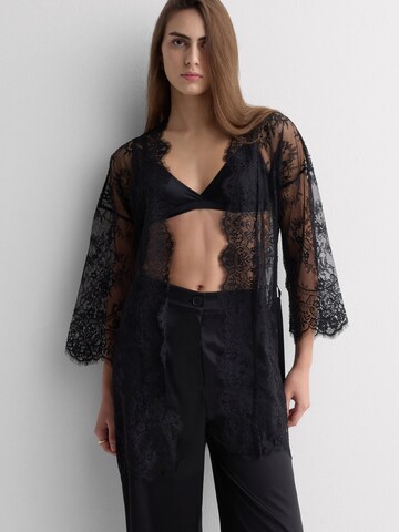 INTIMISSIMI Dressing Gown 'ELEGANCE EMBODIED KIMONO' in Black: front