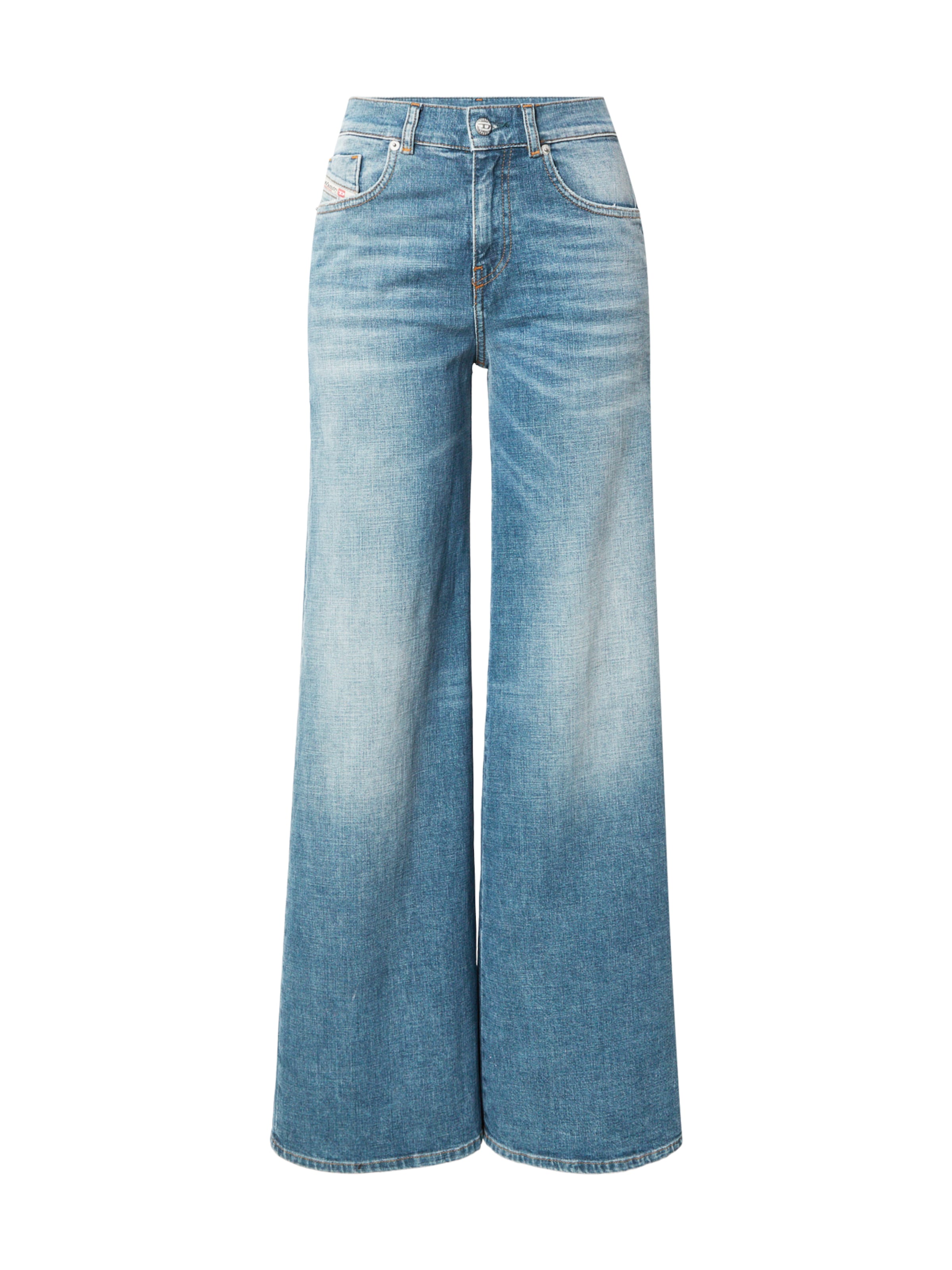 DIESEL Wide leg Jeans &#x27;1978 D-AKEMI&#x27; in Blauw: voorkant