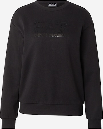 juoda EA7 Emporio Armani Megztinis be užsegimo: priekis