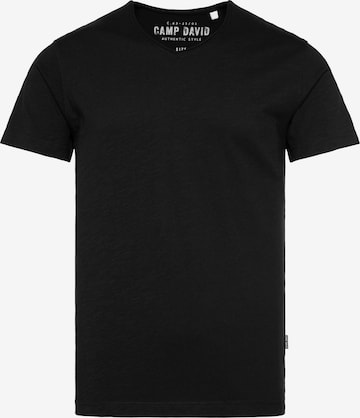 CAMP DAVID Shirt in Black: front