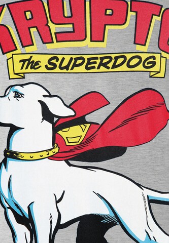 LOGOSHIRT Shirt 'Superdog - Krypto' in Grey