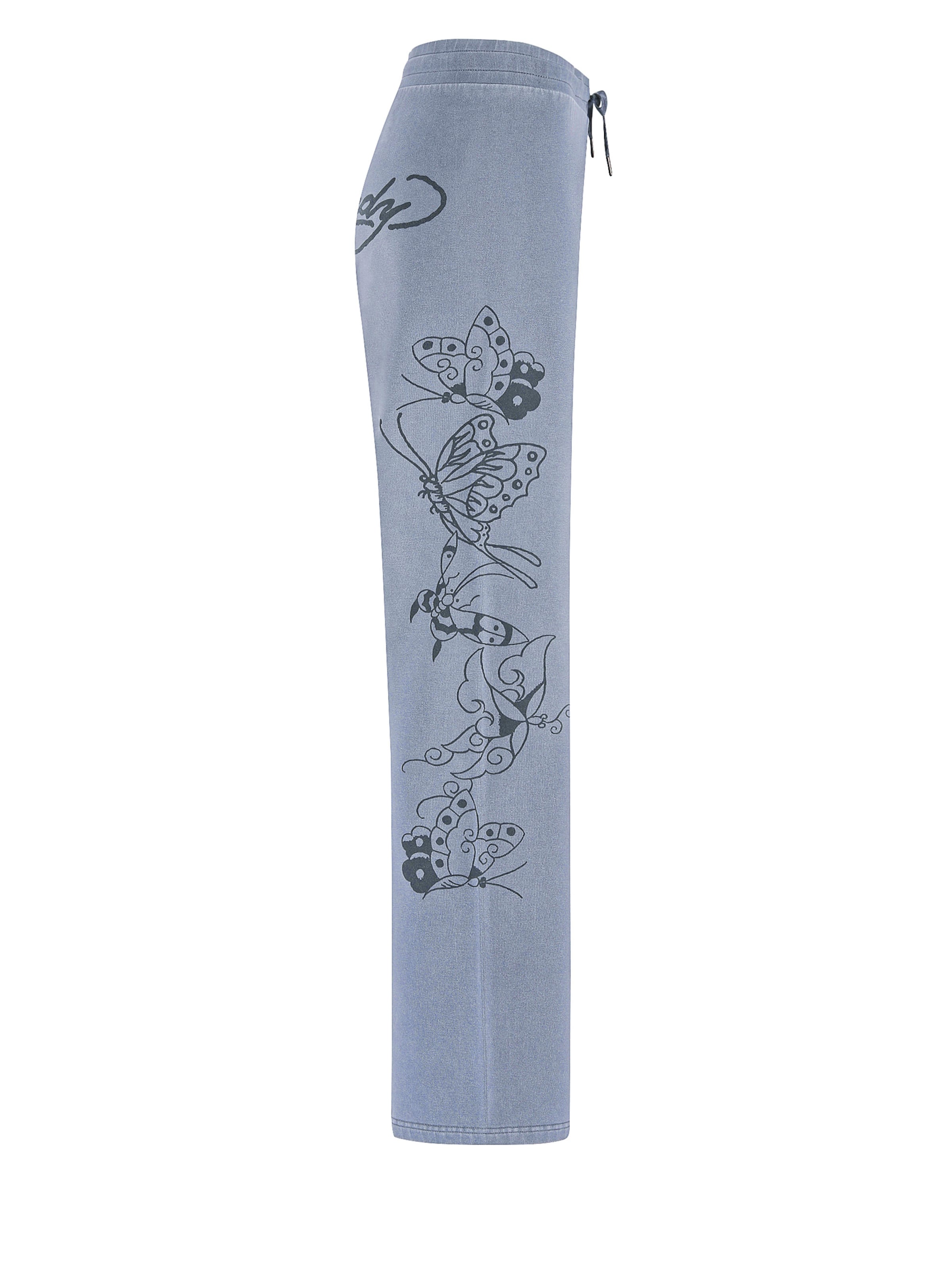 Flared Pantaloni 'Watchingfly' di Ed Hardy in grigio